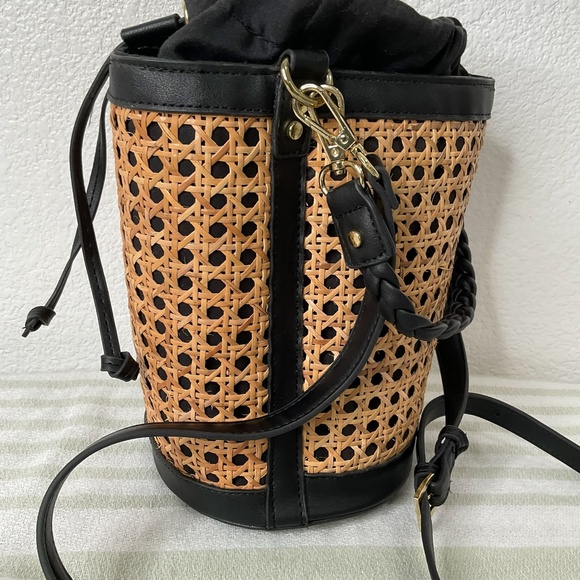 Tommy Bahama rattan bucket bag Draw String Top Bag  Vacation Bag - Picture 10 of 11